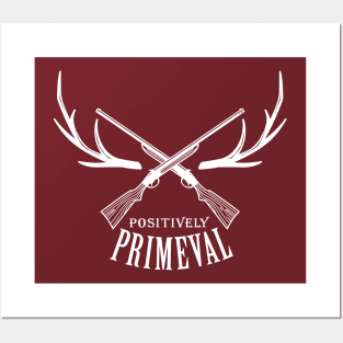 Positively Primeval - badge size for dark-colored shirts Posters and Art